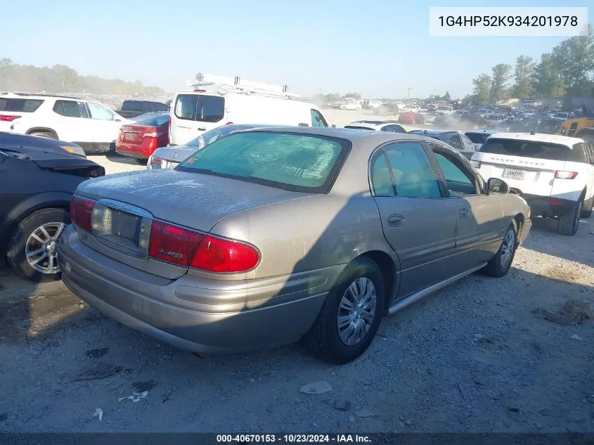 2003 Buick Lesabre Custom VIN: 1G4HP52K934201978 Lot: 40670153