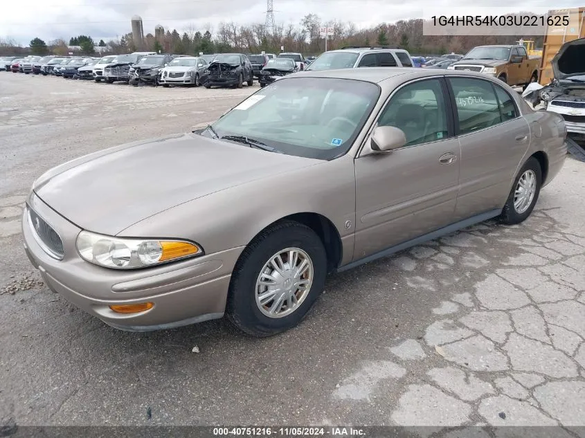 2003 Buick Lesabre Limited VIN: 1G4HR54K03U221625 Lot: 40751216