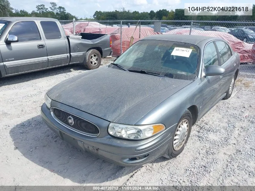 2004 Buick Lesabre Custom VIN: 1G4HP52K04U221618 Lot: 40720712