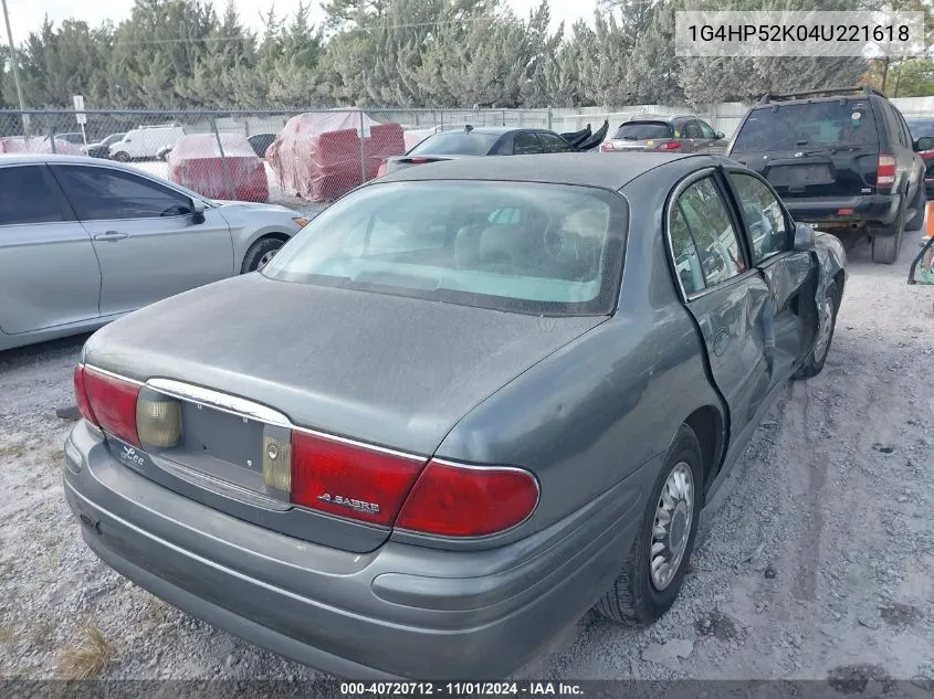 2004 Buick Lesabre Custom VIN: 1G4HP52K04U221618 Lot: 40720712