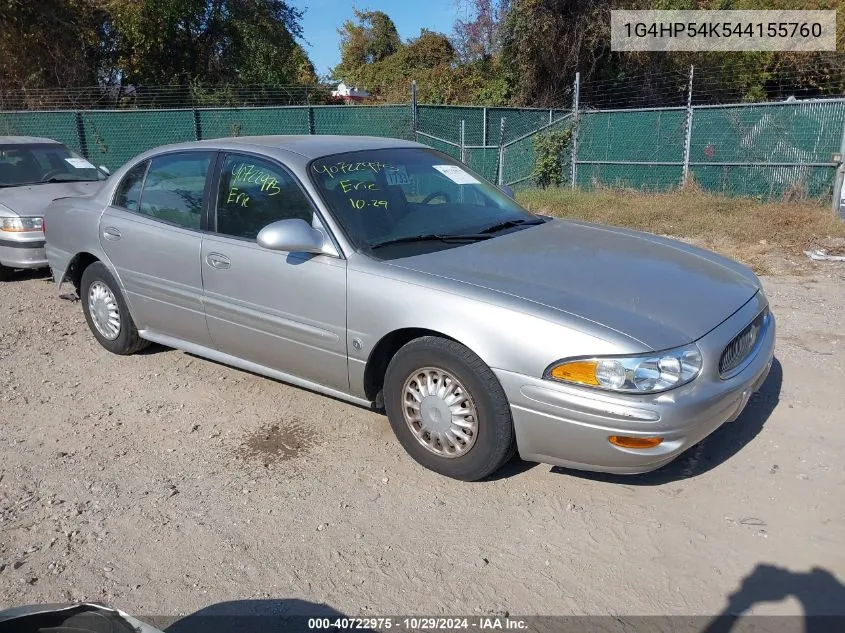 2004 Buick Lesabre Custom VIN: 1G4HP54K544155760 Lot: 40722975