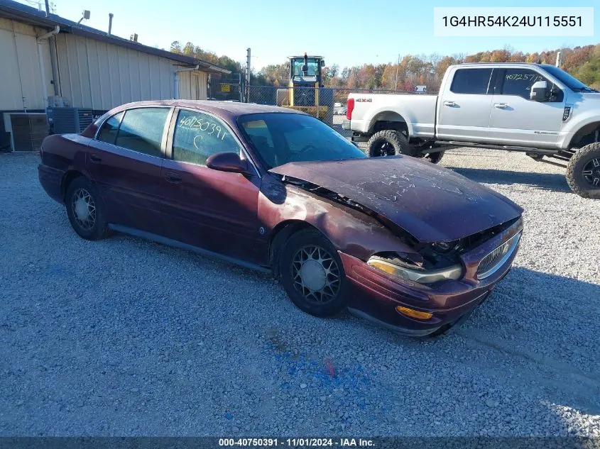 2004 Buick Lesabre Limited VIN: 1G4HR54K24U115551 Lot: 40750391