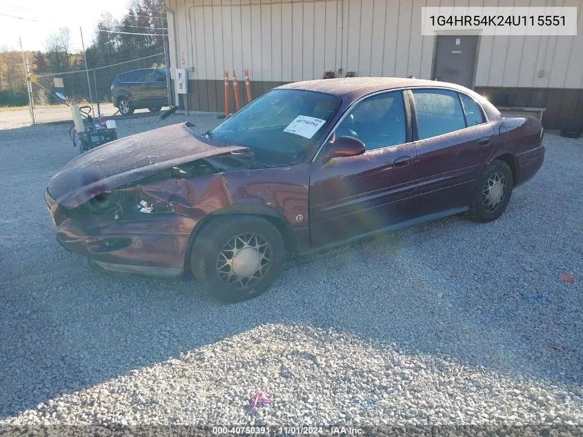 2004 Buick Lesabre Limited VIN: 1G4HR54K24U115551 Lot: 40750391