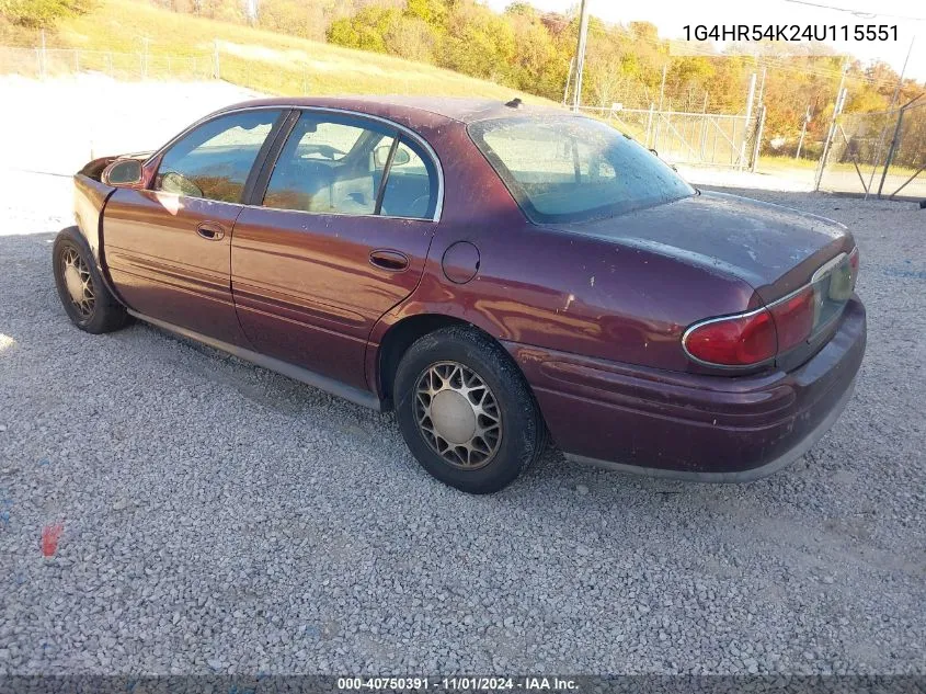 2004 Buick Lesabre Limited VIN: 1G4HR54K24U115551 Lot: 40750391