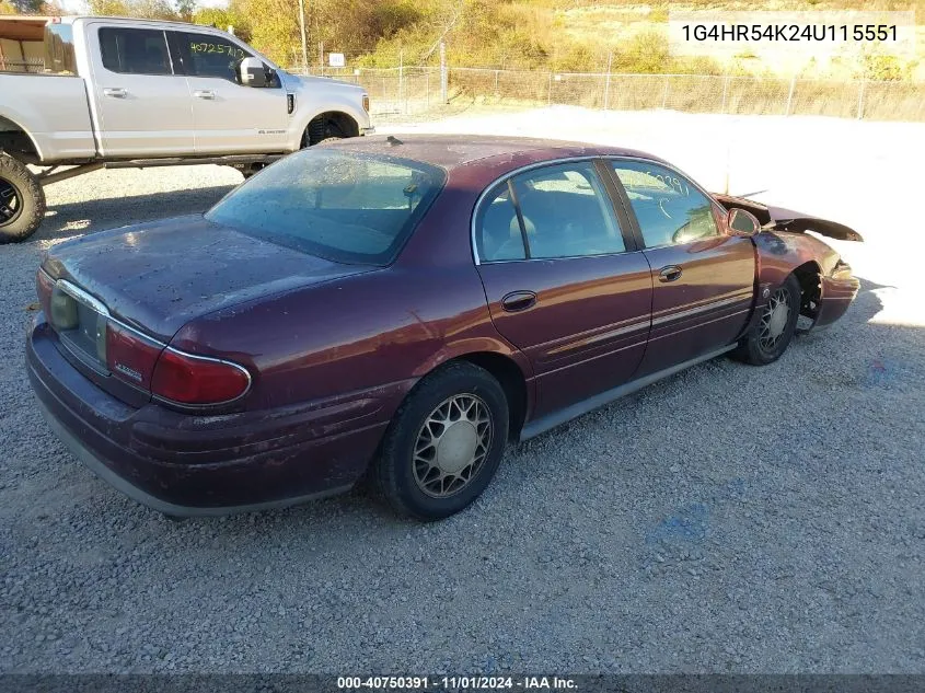 2004 Buick Lesabre Limited VIN: 1G4HR54K24U115551 Lot: 40750391