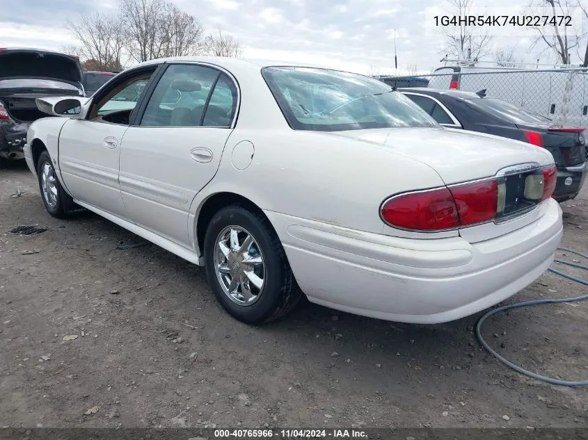 2004 Buick Lesabre Limited VIN: 1G4HR54K74U227472 Lot: 40765966