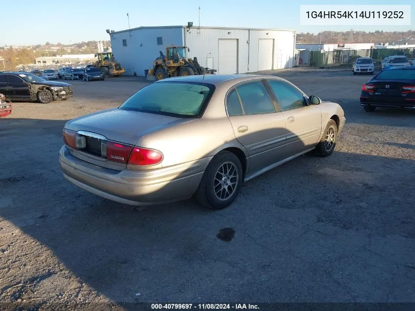 2004 Buick Lesabre Limited VIN: 1G4HR54K14U119252 Lot: 40799697