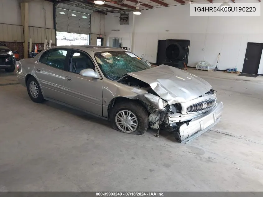 2005 Buick Lesabre Limited VIN: 1G4HR54K05U190220 Lot: 39903249