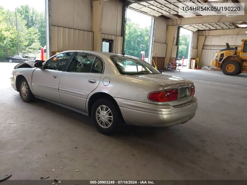 2005 Buick Lesabre Limited VIN: 1G4HR54K05U190220 Lot: 39903249