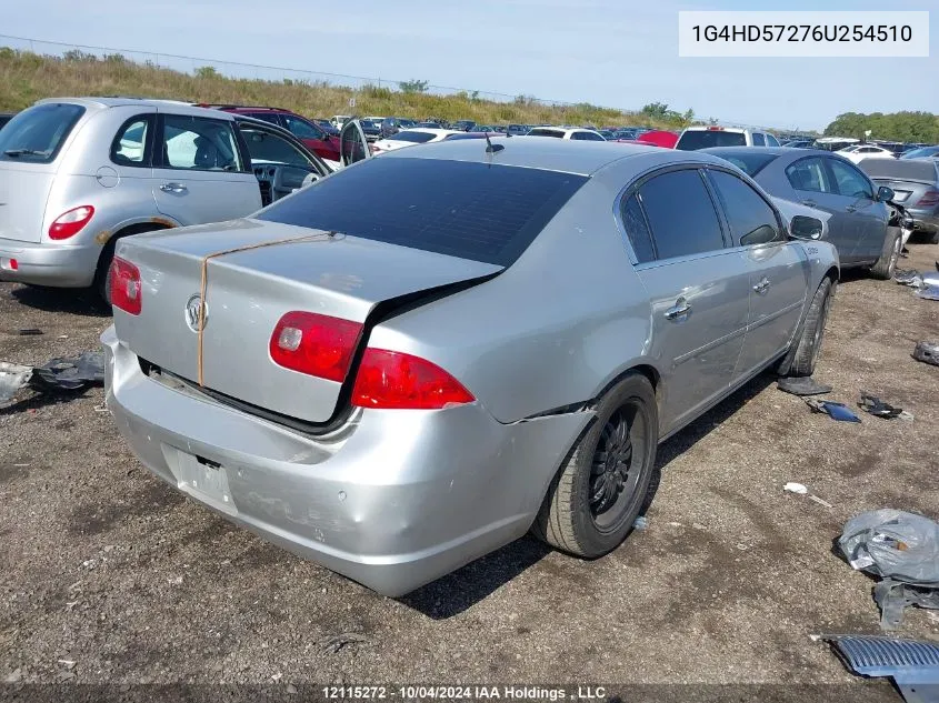 2006 Buick Lucerne VIN: 1G4HD57276U254510 Lot: 12115272