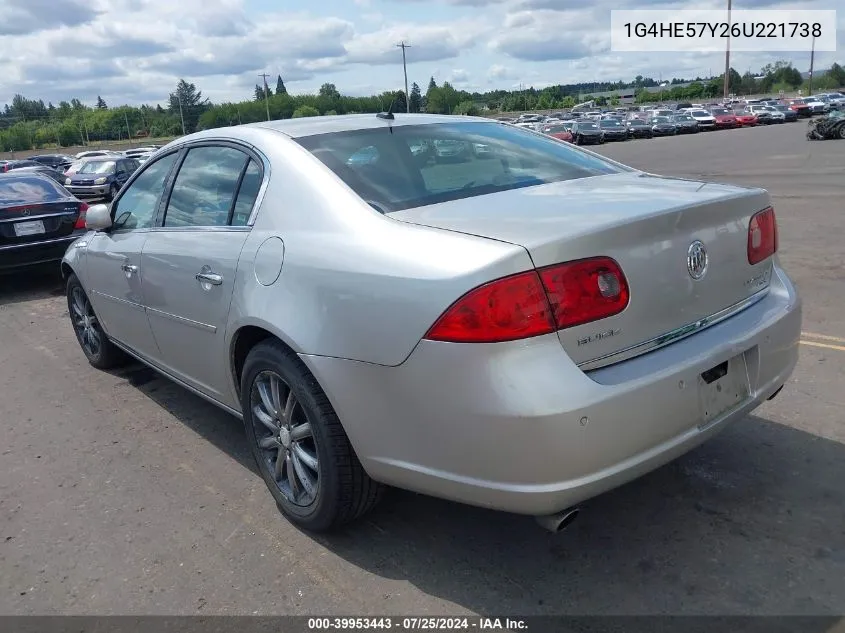 1G4HE57Y26U221738 2006 Buick Lucerne Cxs