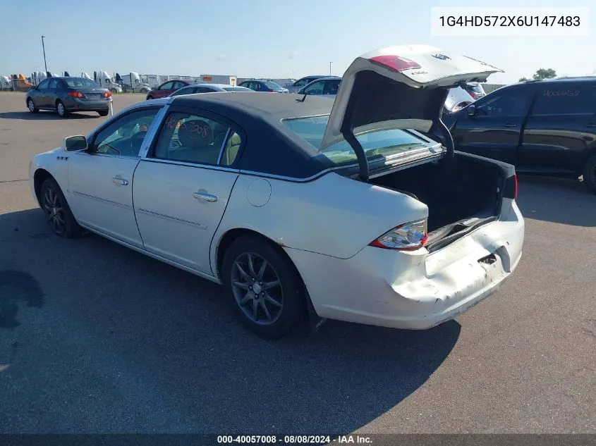 2006 Buick Lucerne Cxl VIN: 1G4HD572X6U147483 Lot: 40057008