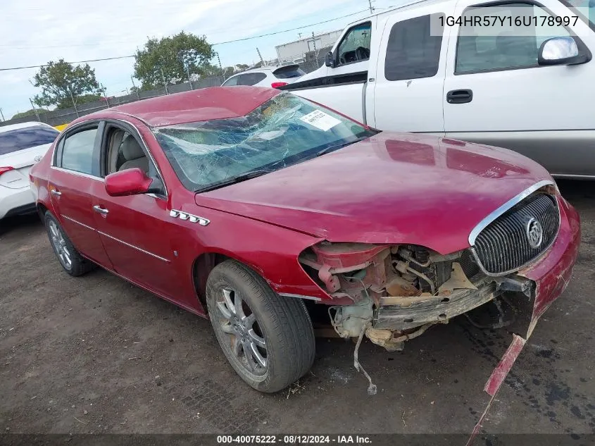 2006 Buick Lucerne Cxl VIN: 1G4HR57Y16U178997 Lot: 40075222