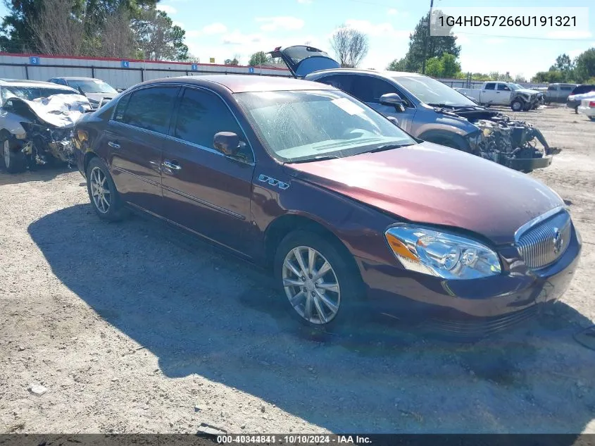 2006 Buick Lucerne VIN: 1G4HD57266U191321 Lot: 40344841