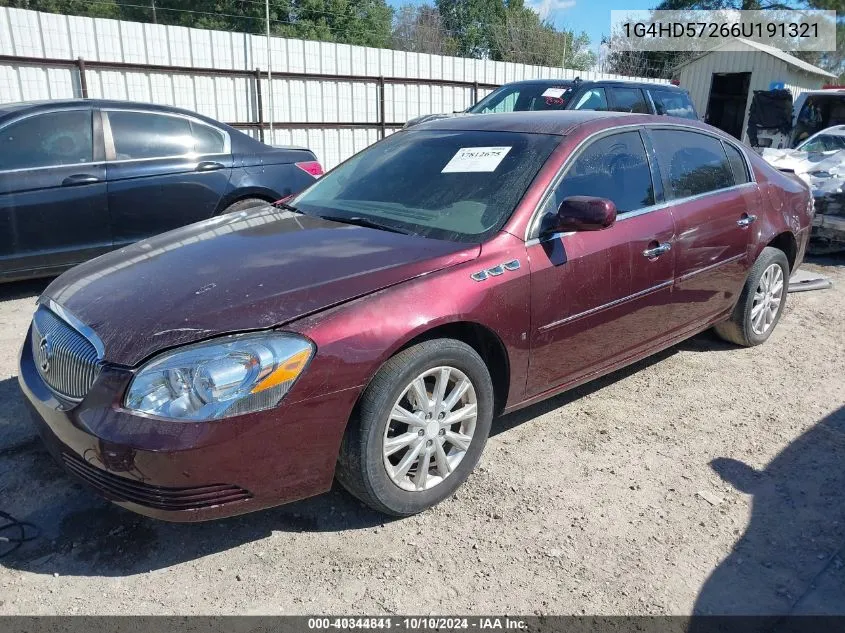 2006 Buick Lucerne VIN: 1G4HD57266U191321 Lot: 40344841