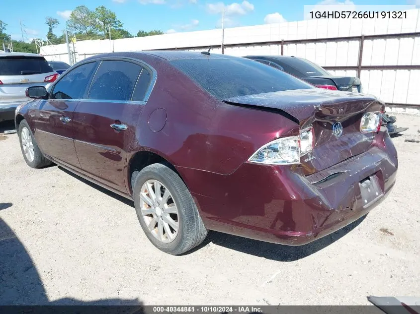 2006 Buick Lucerne VIN: 1G4HD57266U191321 Lot: 40344841