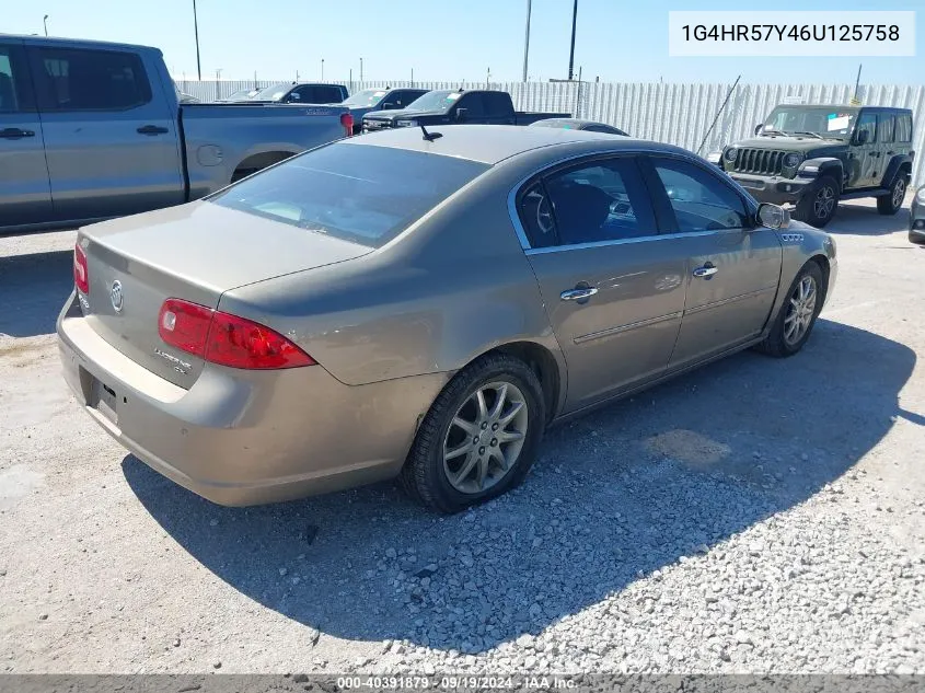 2006 Buick Lucerne Cxl VIN: 1G4HR57Y46U125758 Lot: 40391879