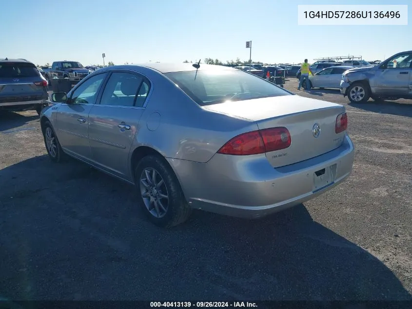 2006 Buick Lucerne Cxl VIN: 1G4HD57286U136496 Lot: 40413139