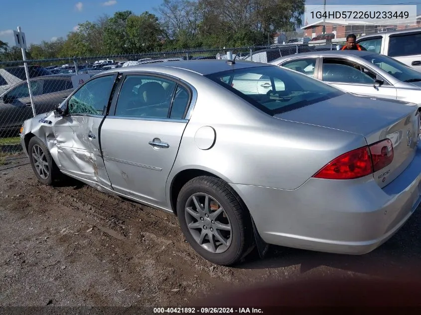 2006 Buick Lucerne Cxl VIN: 1G4HD57226U233449 Lot: 40421892