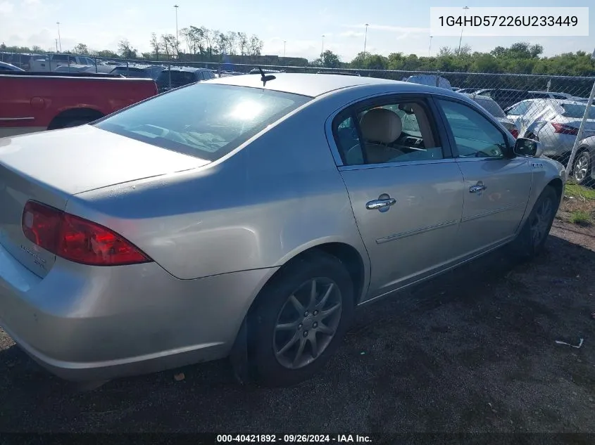 2006 Buick Lucerne Cxl VIN: 1G4HD57226U233449 Lot: 40421892