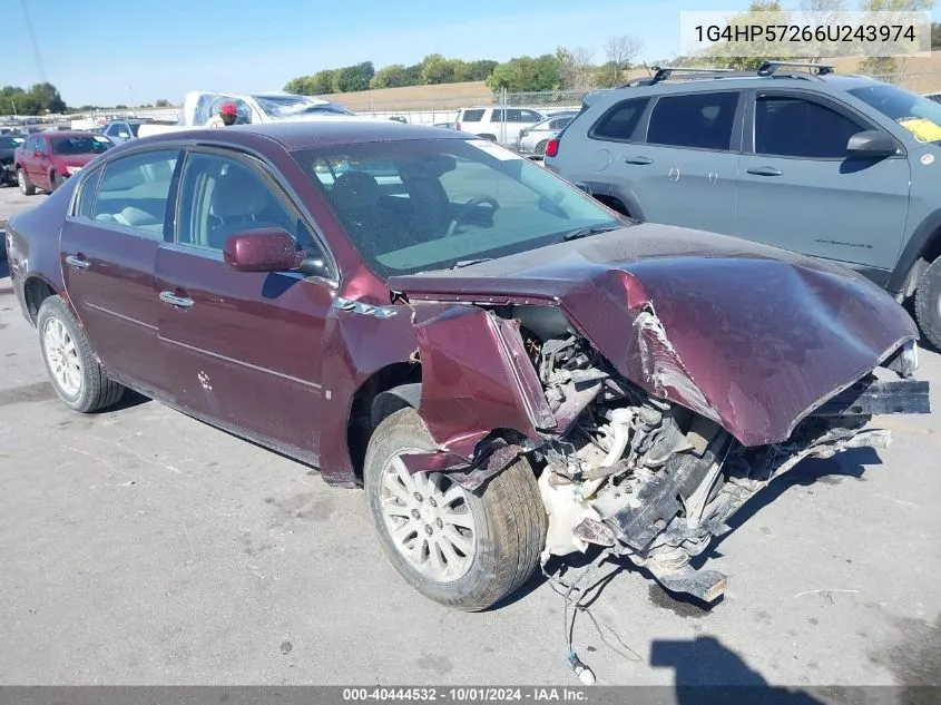 2006 Buick Lucerne Cx VIN: 1G4HP57266U243974 Lot: 40444532