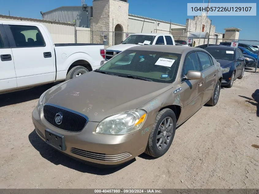 2006 Buick Lucerne Cxl VIN: 1G4HD57226U129107 Lot: 40457980