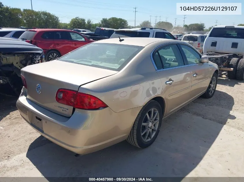 2006 Buick Lucerne Cxl VIN: 1G4HD57226U129107 Lot: 40457980