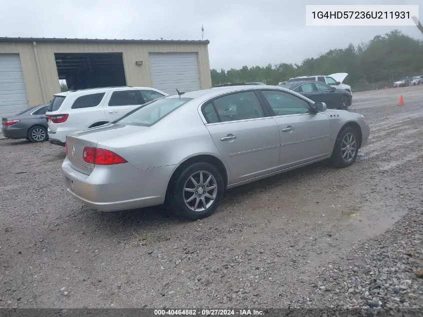 2006 Buick Lucerne Cxl VIN: 1G4HD57236U211931 Lot: 40464882