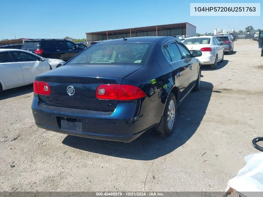 2006 Buick Lucerne Cx VIN: 1G4HP57206U251763 Lot: 40485979