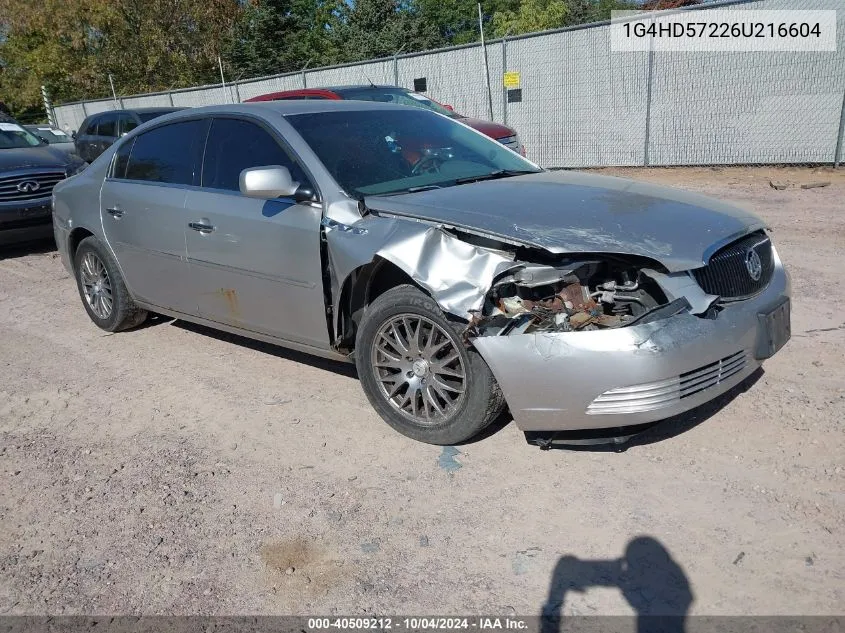 2006 Buick Lucerne Cxl VIN: 1G4HD57226U216604 Lot: 40509212