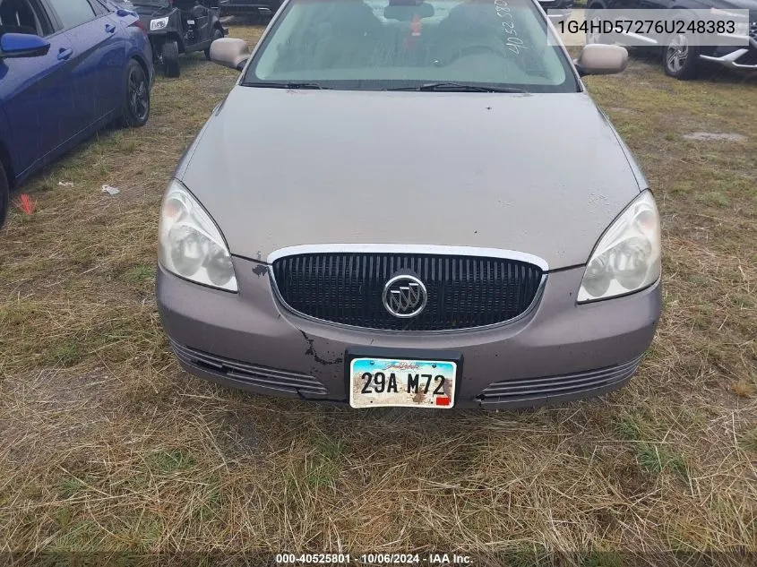 2006 Buick Lucerne Cxl VIN: 1G4HD57276U248383 Lot: 40525801