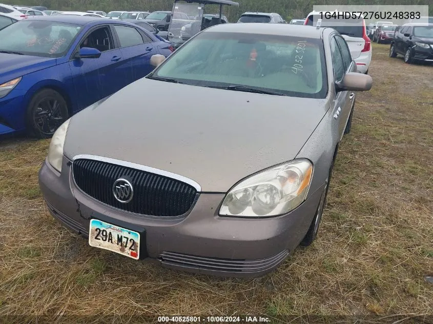 2006 Buick Lucerne Cxl VIN: 1G4HD57276U248383 Lot: 40525801