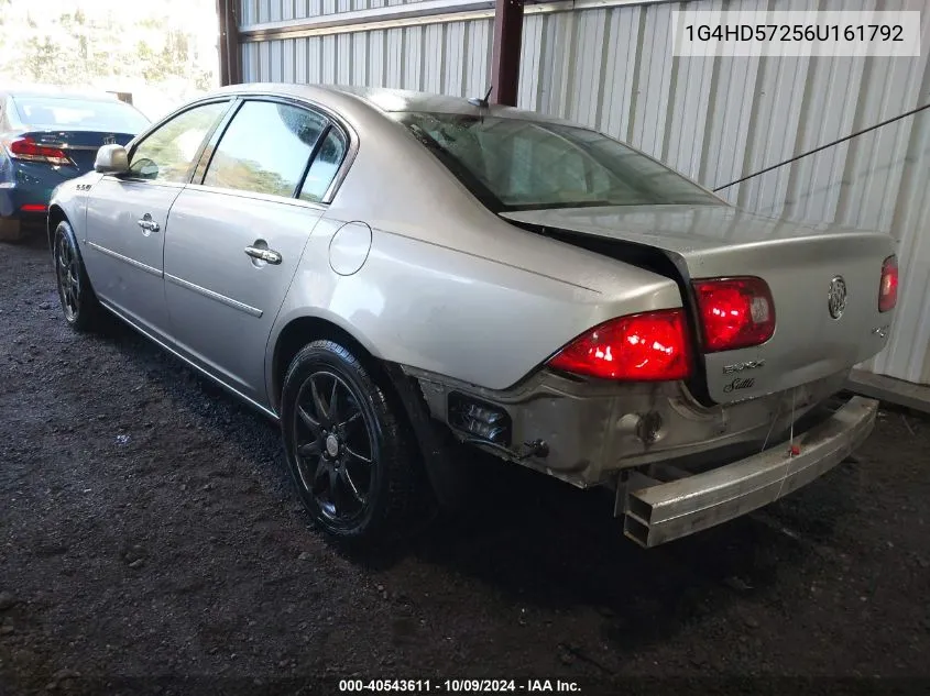 2006 Buick Lucerne Cxl VIN: 1G4HD57256U161792 Lot: 40543611