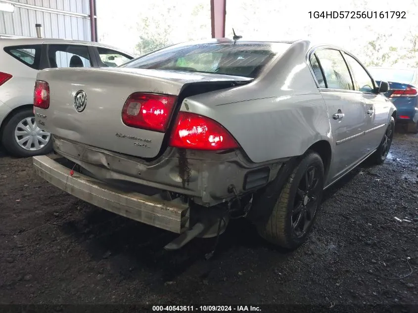 2006 Buick Lucerne Cxl VIN: 1G4HD57256U161792 Lot: 40543611