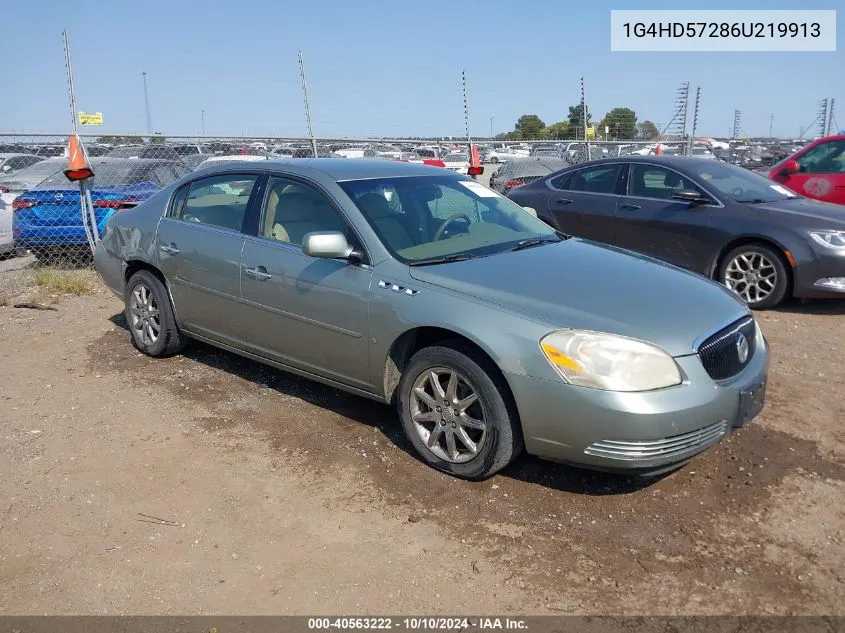 2006 Buick Lucerne Cxl VIN: 1G4HD57286U219913 Lot: 40563222