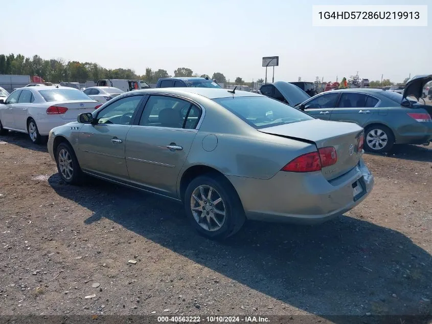 2006 Buick Lucerne Cxl VIN: 1G4HD57286U219913 Lot: 40563222