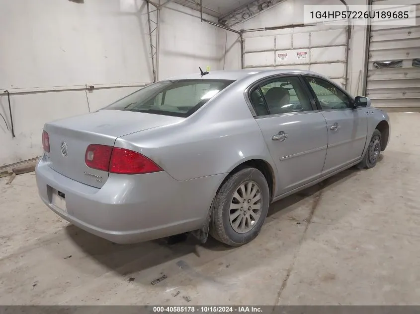 2006 Buick Lucerne Cx VIN: 1G4HP57226U189685 Lot: 40585178