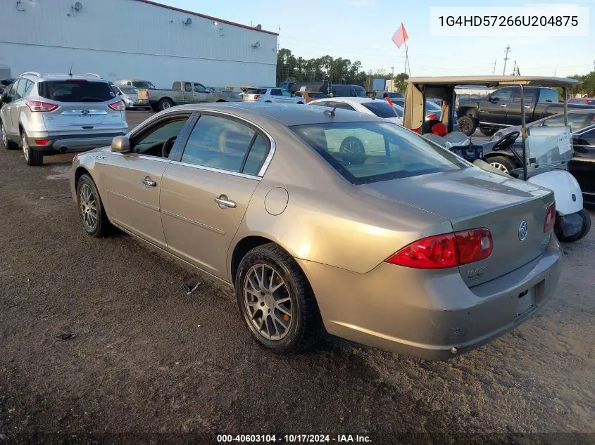 2006 Buick Lucerne Cxl VIN: 1G4HD57266U204875 Lot: 40603104