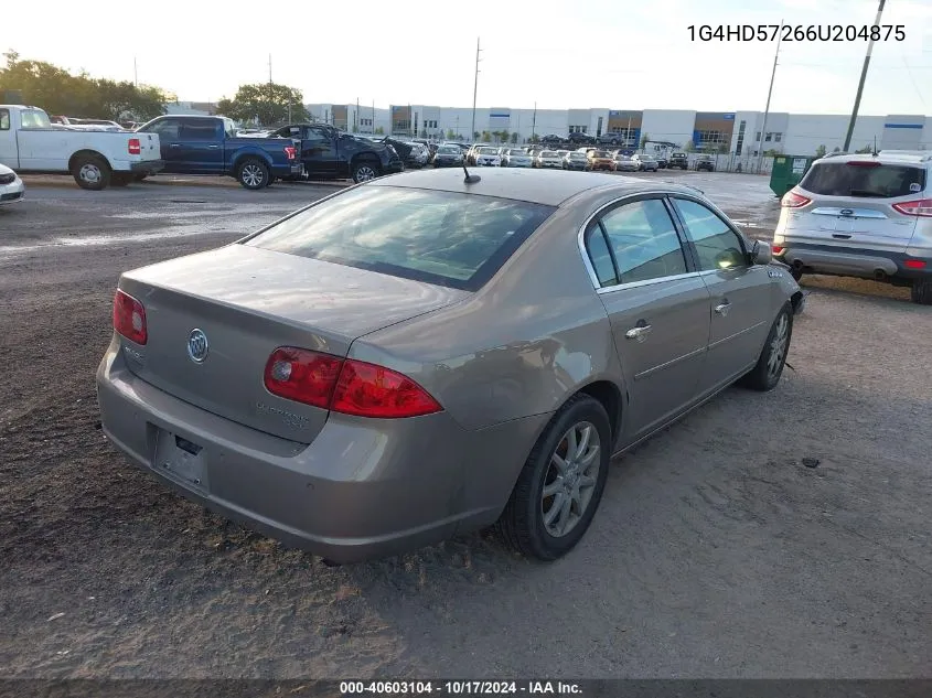 2006 Buick Lucerne Cxl VIN: 1G4HD57266U204875 Lot: 40603104