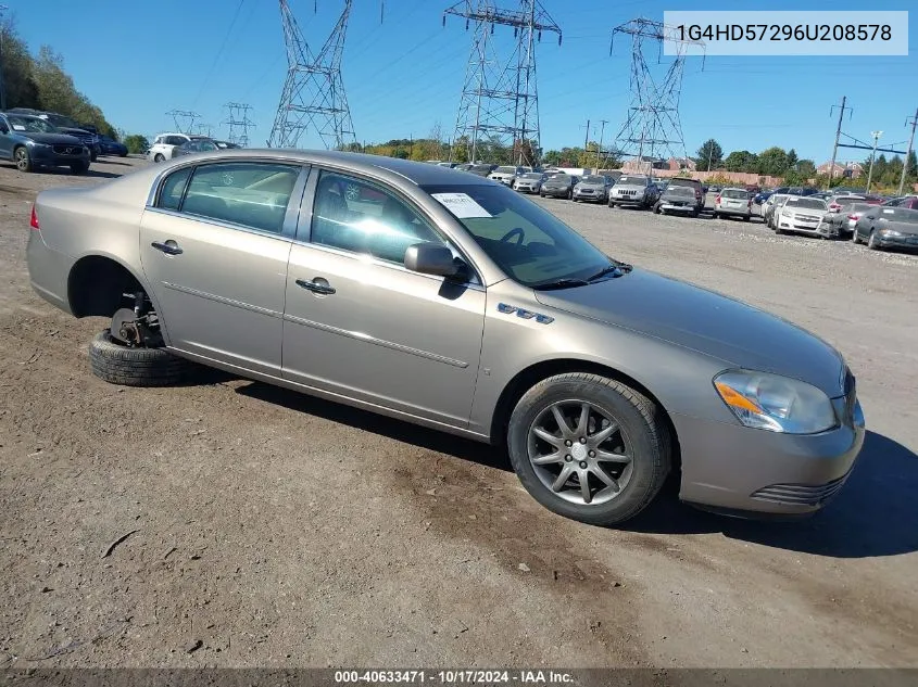 2006 Buick Lucerne Cxl VIN: 1G4HD57296U208578 Lot: 40633471