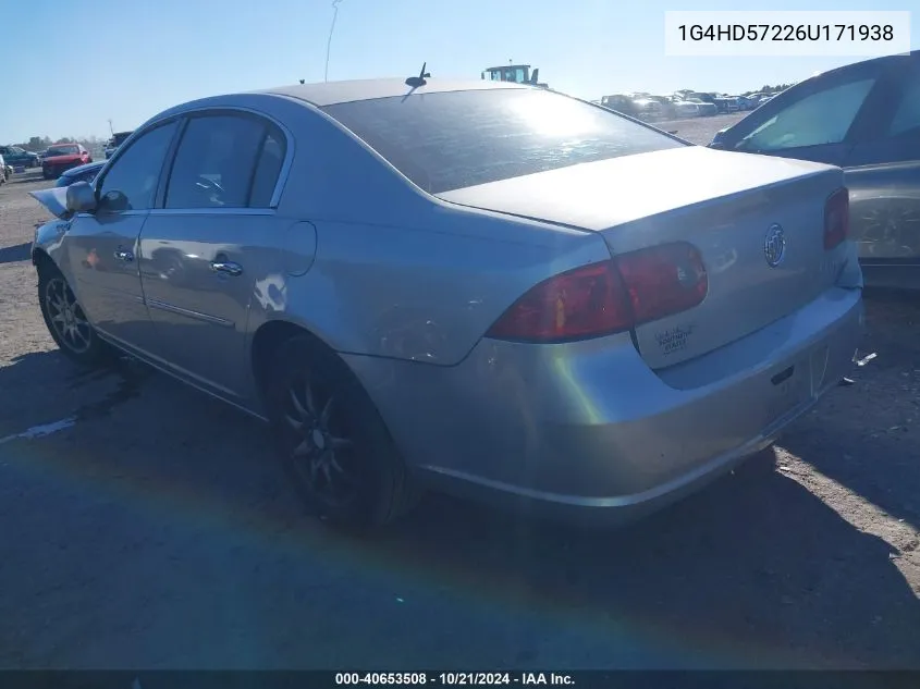 2006 Buick Lucerne Cxl VIN: 1G4HD57226U171938 Lot: 40653508