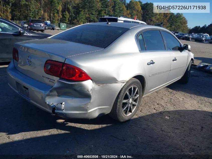 2006 Buick Lucerne Cxl VIN: 1G4HD57226U171938 Lot: 40653508