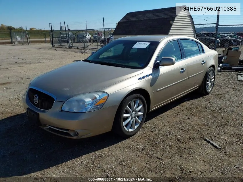 2006 Buick Lucerne Cxs VIN: 1G4HE57Y66U210385 Lot: 40665551