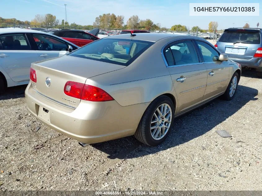 2006 Buick Lucerne Cxs VIN: 1G4HE57Y66U210385 Lot: 40665551