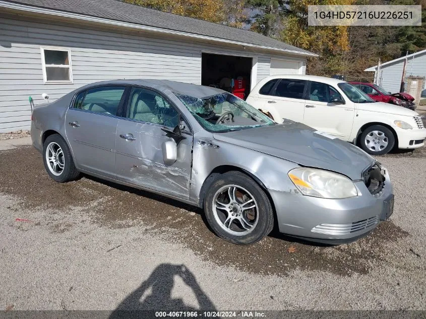 2006 Buick Lucerne Cxl VIN: 1G4HD57216U226251 Lot: 40671966