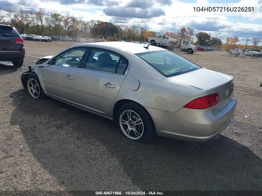 2006 Buick Lucerne Cxl VIN: 1G4HD57216U226251 Lot: 40671966