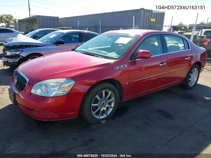 2006 Buick Lucerne Cxl VIN: 1G4HD572X6U163151 Lot: 40676628