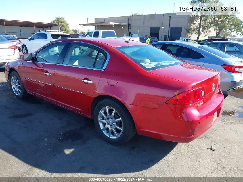 2006 Buick Lucerne Cxl VIN: 1G4HD572X6U163151 Lot: 40676628