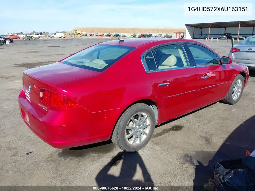 2006 Buick Lucerne Cxl VIN: 1G4HD572X6U163151 Lot: 40676628