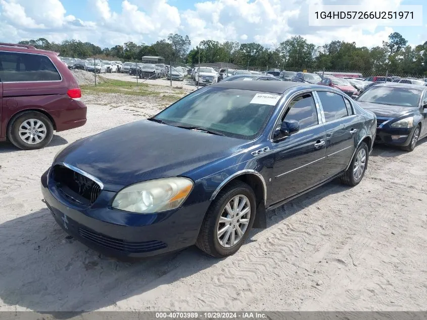 2006 Buick Lucerne Cxl VIN: 1G4HD57266U251971 Lot: 40703989